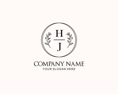 Botanik Aksanlı Minimalist HJ Monogram Logoları