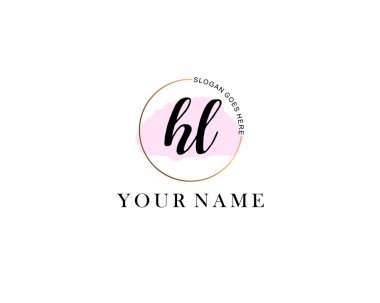 Brand Kimliği için HL Modern El Yazısı Logo Kavramları