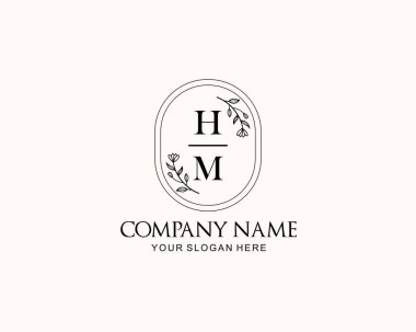 Botanik Aksanlı Minimalist HM Monogram Logoları