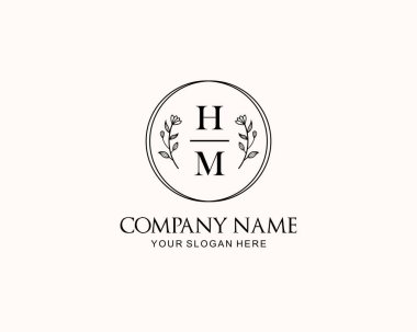 Botanik Aksanlı Minimalist HM Monogram Logoları