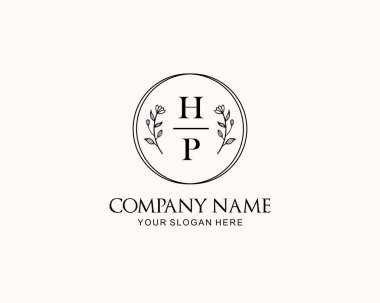 Botanik Aksanlı Minimalist HP Monogram Logoları