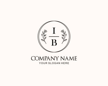Botanik Aksanlı Minimalist IB Monogram Logoları