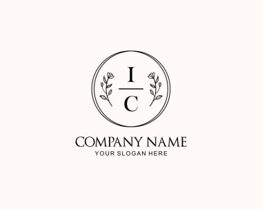 Botanik Aksanlı Minimalist IC Monogram Logoları