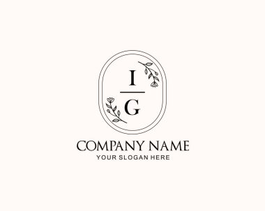 Botanik Aksanlı Minimalist IG Monogram Logoları