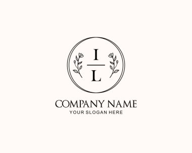 Botanik Aksanlı Minimalist IL Monogram Logoları