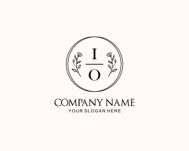 Botanik Aksanlı Minimalist IO Monogram Logoları