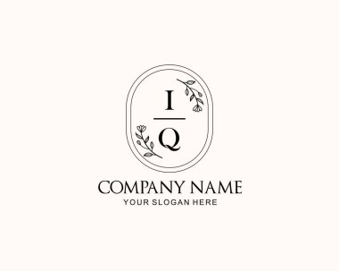 Botanik Aksanlı Minimalist IQ Monogram Logoları