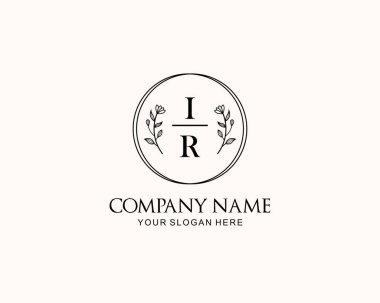Botanik Aksanlı Minimalist IR Monogram Logoları