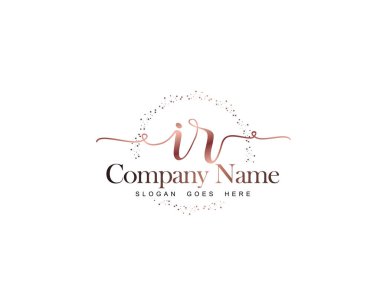 IR Modern Marka Kimliği için El Yazması Logo Kavramları