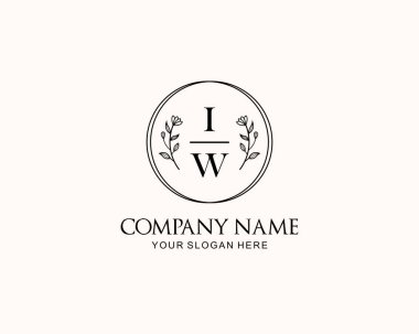 Botanik Aksanlı Minimalist IW Monogram Logoları