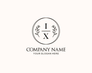 Botanik Aksanlı Minimalist IX Monogram Logoları