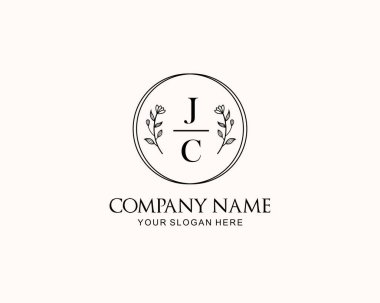 Botanik Aksanlı Minimalist JC Monogram Logoları