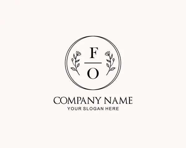 Botanik Aksanlı Minimalist Fo Monogram Logoları