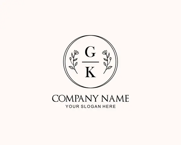 Botanik Aksanlı Minimalist GK Monogram Logoları