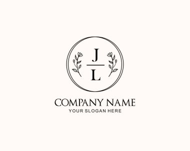Botanik Aksanlı Minimalist JL Monogram Logoları