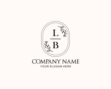 Botanik Aksanlı Minimalist LB Monogram Logoları