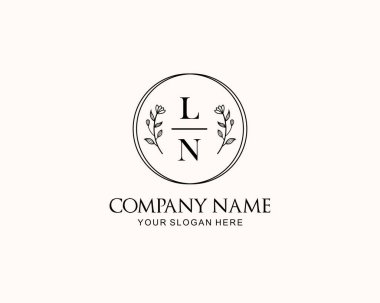 Botanik Aksanlı Minimalist LN Monogram Logoları