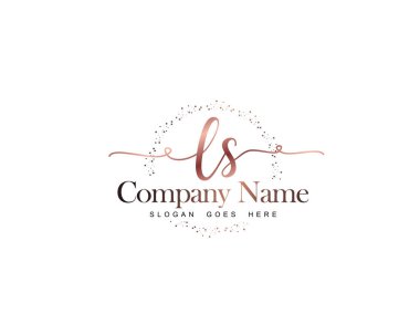 LS Marka Kimliği için Modern El Yazması Logo Kavramları