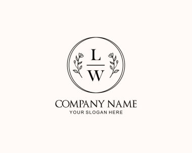 Botanik Aksanlı Minimalist LW Monogram Logoları