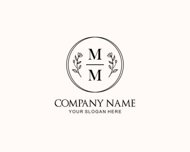 Botanik Aksanlı Minimalist MM Monogram Logoları