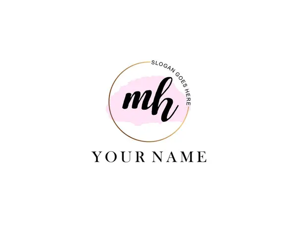 Brand Kimliği için MH Modern El Yazısı Logo Kavramları