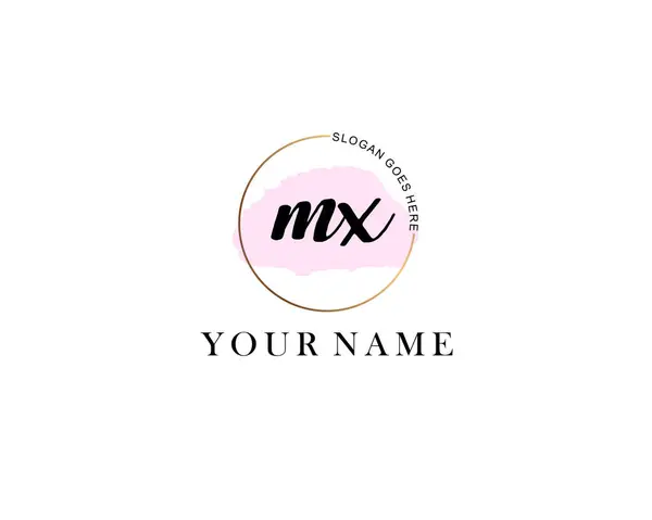 Marka Kimliği için MX Modern El Yazısı Logo Kavramları