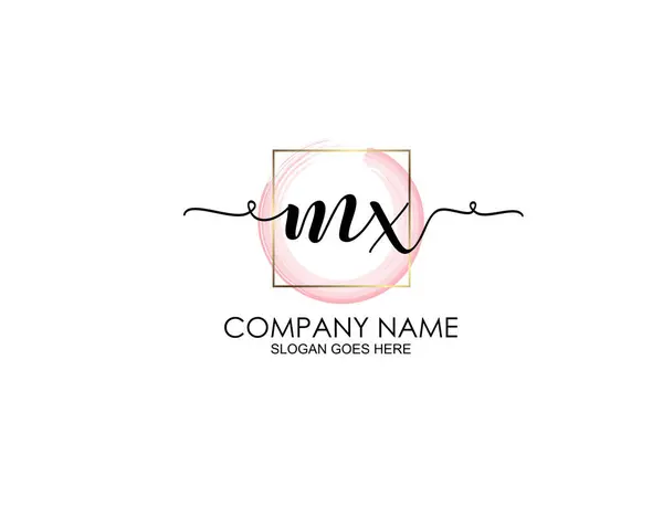 Marka Kimliği için MX Modern El Yazısı Logo Kavramları