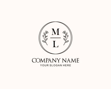 Botanik Aksanlı Minimalist ML Monogram Logoları