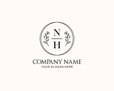 Botanik Aksanlı Minimalist NH Monogram Logoları
