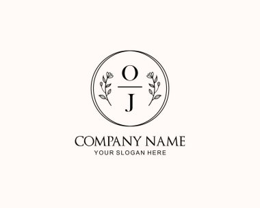 Botanik Aksanlı Minimalist OJ Monogram Logoları