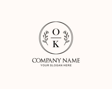 Botanik Aksanlı Minimalist Tamam Monogram Logoları