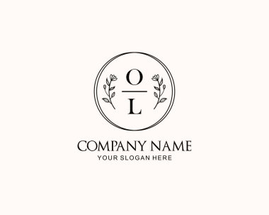 Botanik Aksanlı Minimalist OL Monogram Logoları