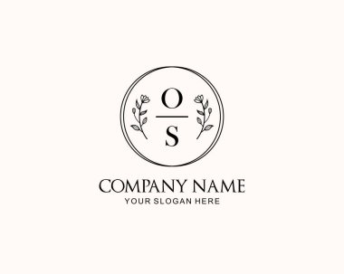 Botanik Aksanlı Minimalist OS Monogram Logoları