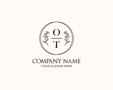 Botanik Aksanlı Minimalist OT Monogram Logoları