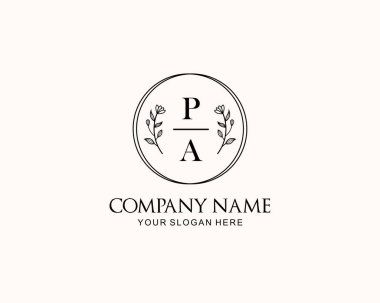Botanik Aksanlı Minimalist PA Monogram Logoları