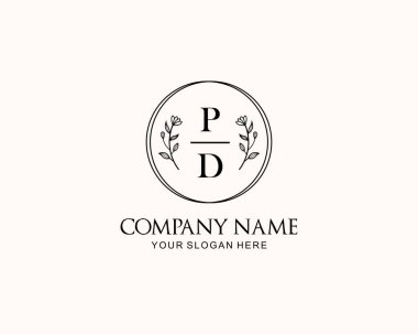 Botanik Aksanlı Minimalist PD Monogram Logoları