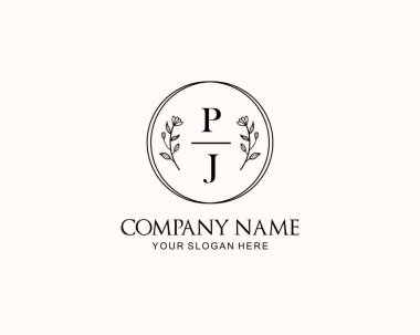 Botanik Aksanlı Minimalist PJ Monogram Logoları