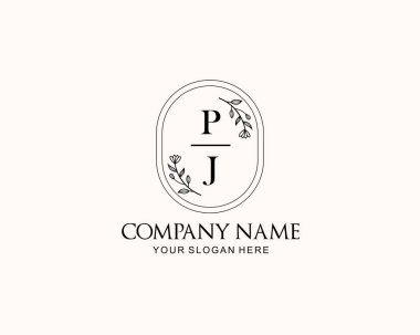 Botanik Aksanlı Minimalist PJ Monogram Logoları
