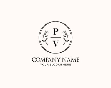 Botanik Aksanlı Minimalist PV Monogram Logoları