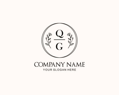 Botanik Aksanlı Minimalist QG Monogram Logoları