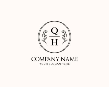 Botanik Aksanlı Minimalist QH Monogram Logoları
