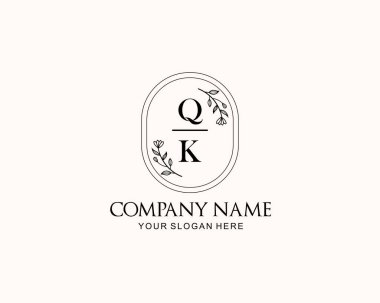 Botanik Aksanlı Minimalist QK Monogram Logoları