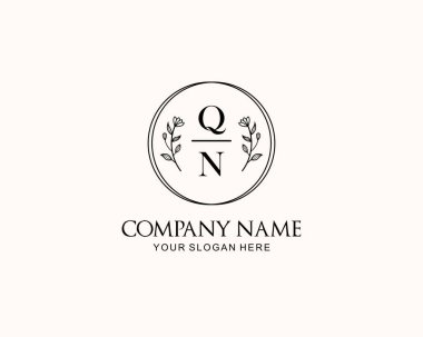 Botanik Aksanlı Minimalist QN Monogram Logoları