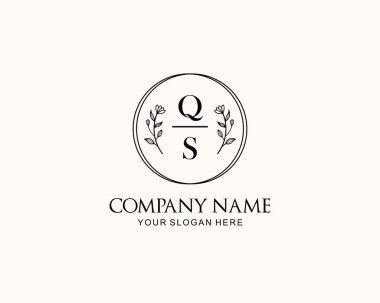Botanik Aksanlı Minimalist QS Monogram Logoları