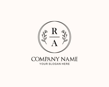 Botanik Aksanlı Minimalist RA Monogram Logoları