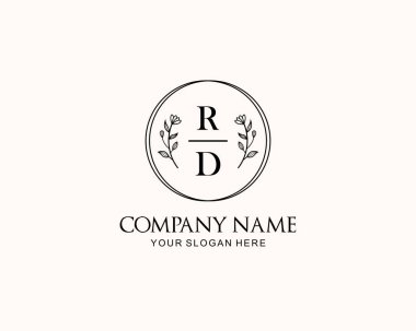 Botanik Aksanlı Minimalist RD Monogram Logoları