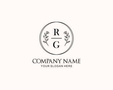 Botanik Aksanlı Minimalist RG Monogram Logoları