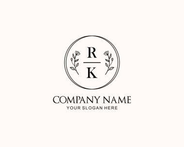 Botanik Aksanlı Minimalist RK Monogram Logoları
