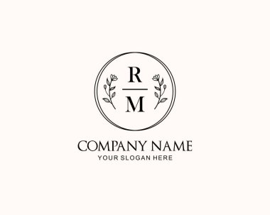 Botanik Aksanlı Minimalist RM Monogram Logoları