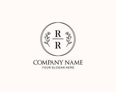 Botanik Aksanlı Minimalist RR Monogram Logoları